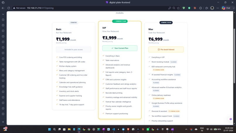 DigitalPlate Restaurant Operations Copilot SaaS  – screenshot 5
