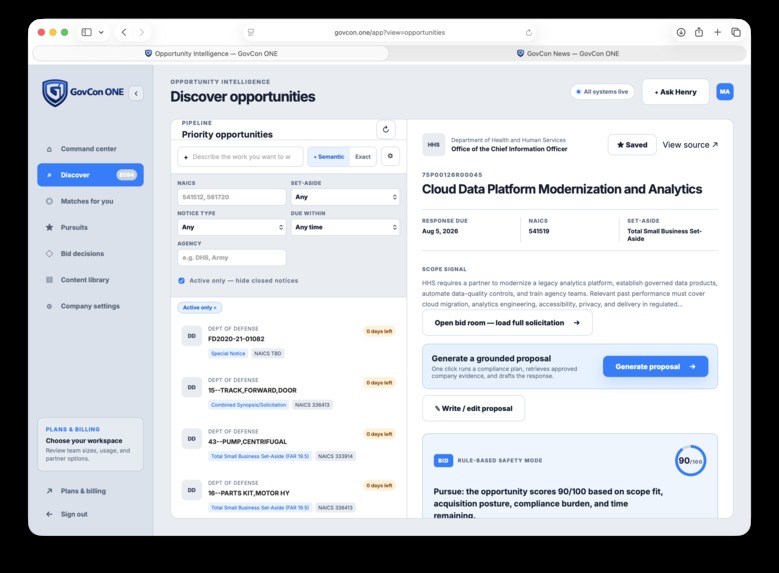 GovCon ONE – screenshot 1