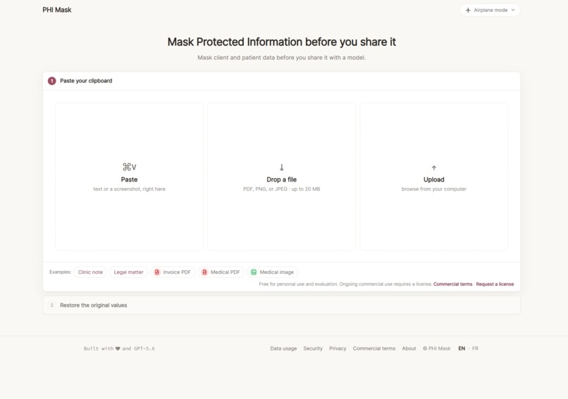 PHI Mask – screenshot 1
