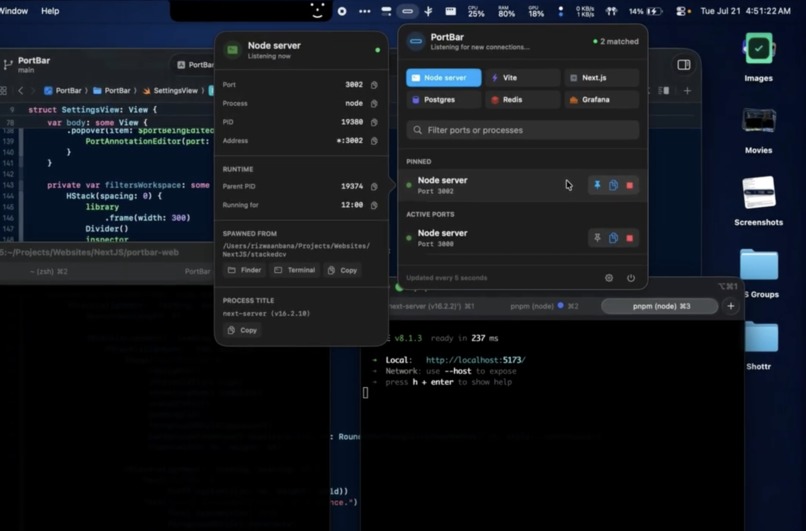 PortBar – screenshot 2