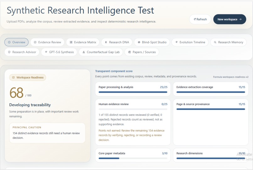 LitMatrix - Evidence-Aware Research Intelligence Platform – screenshot 1