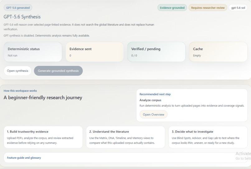 LitMatrix - Evidence-Aware Research Intelligence Platform – screenshot 2