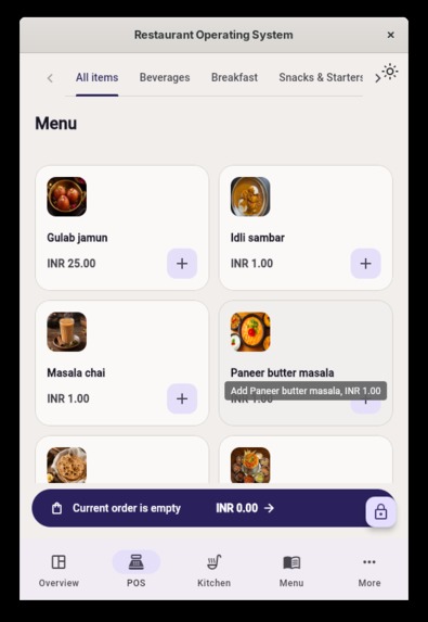 Restaurant Operating System – screenshot 5