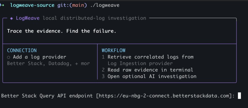 LogWeave - distributed log tracer powered with AI – screenshot 2