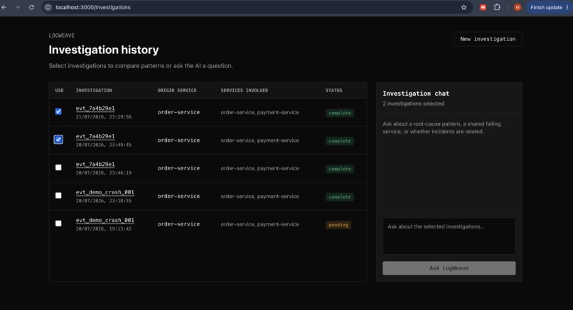 LogWeave - distributed log tracer powered with AI – screenshot 4