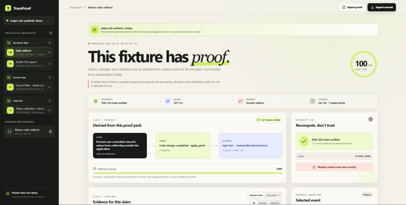 TraceProof – screenshot 1