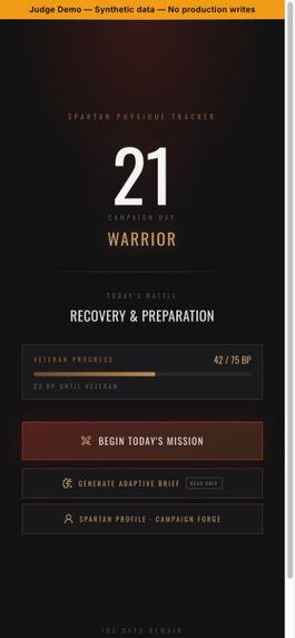 Spartan Physique Tracker – screenshot 1