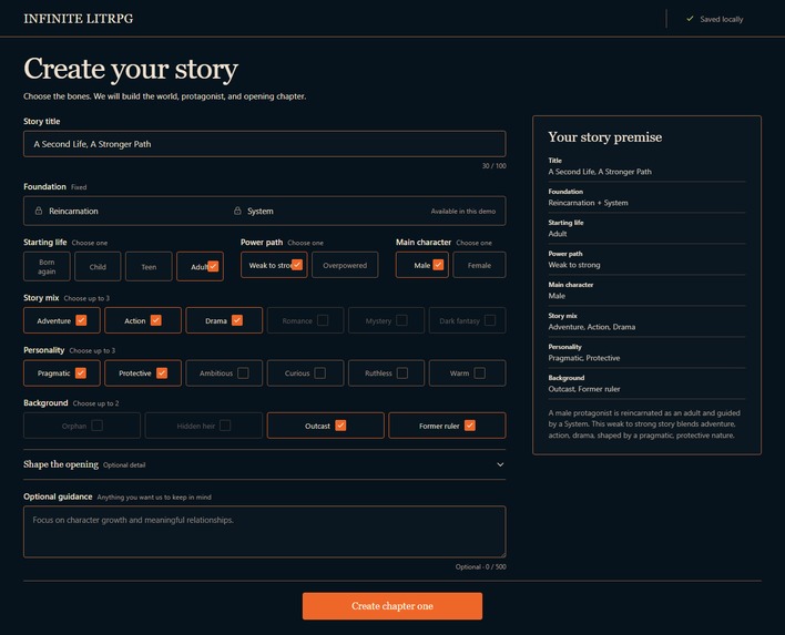 Infinite LitRPG – screenshot 1