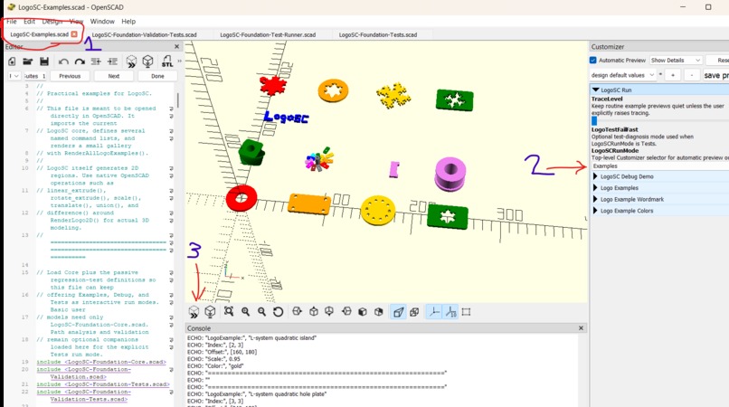 LogoSC - A Logo interpreter for OpenSCAD – screenshot 2