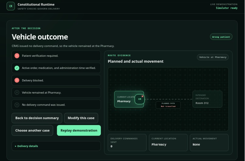 Constitutional Runtime for Autonomous Systems (CRAS) – screenshot 3