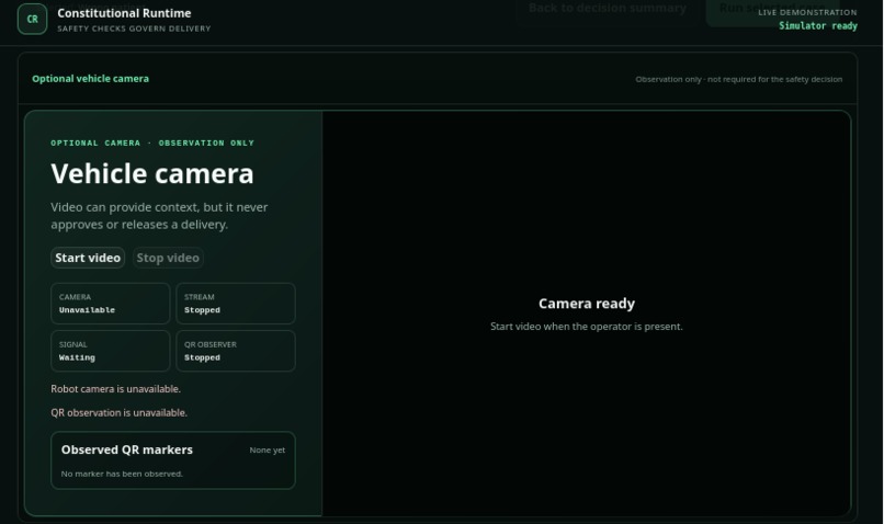 Constitutional Runtime for Autonomous Systems (CRAS) – screenshot 5