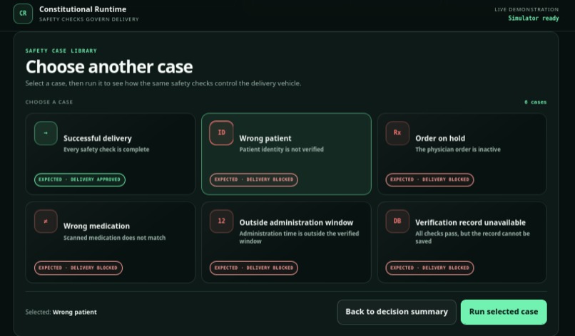 Constitutional Runtime for Autonomous Systems (CRAS) – screenshot 4