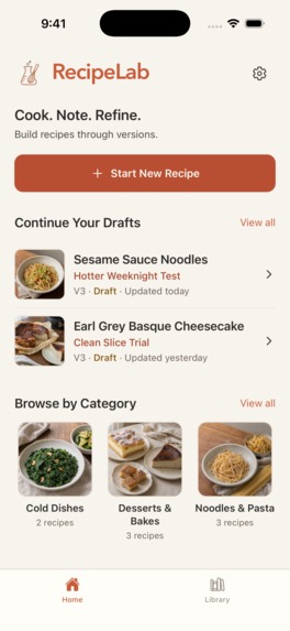 RecipeLab – screenshot 1