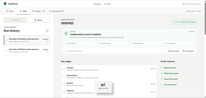 PatchProof – screenshot 2