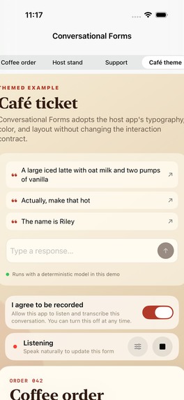 Conversational Forms - A SwiftUI Package to Make Forms Great – screenshot 3