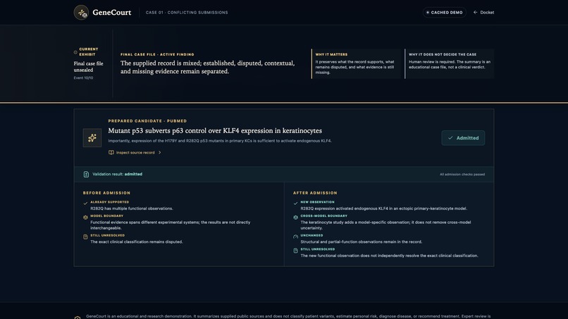 GeneCourt – screenshot 2