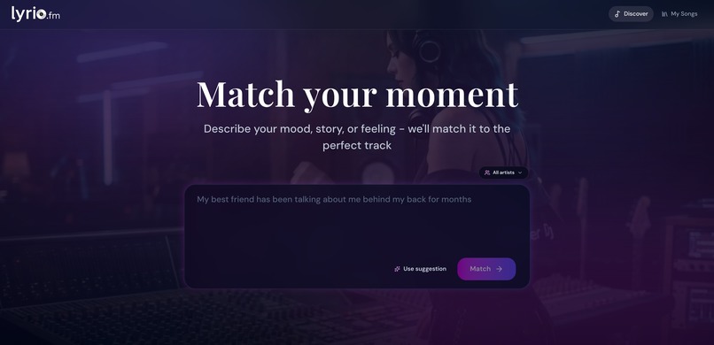 lyrio.fm – screenshot 1