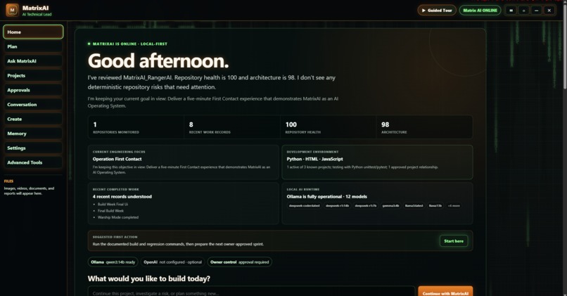 MatrixAI – Local-First AI Engineering Workspace – screenshot 1