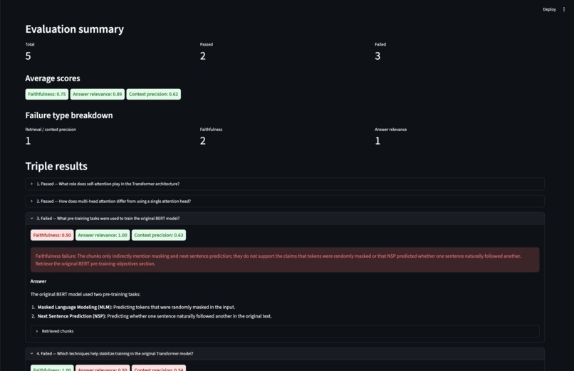 RAG Eval Sidekick – screenshot 2
