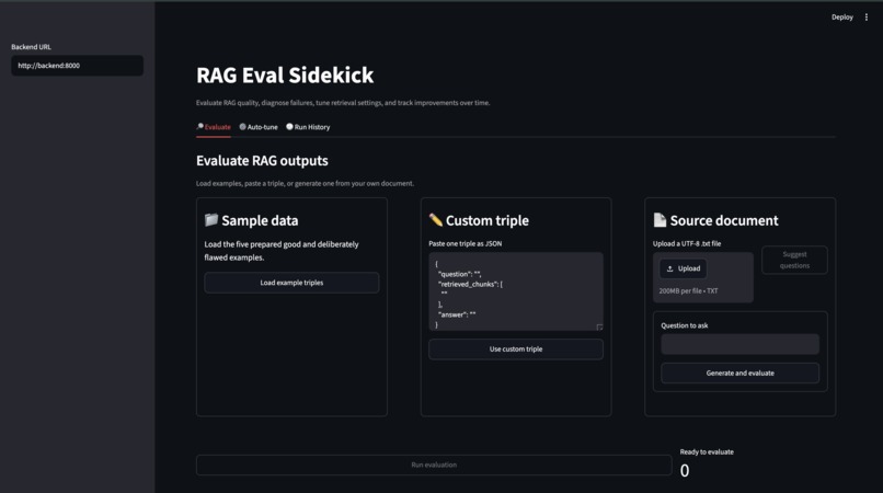 RAG Eval Sidekick – screenshot 3