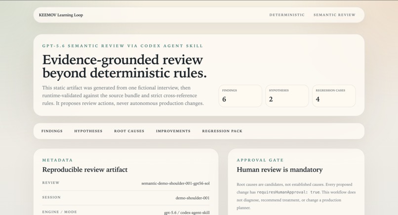 KEEMOV Interview Learning Loop – screenshot 2