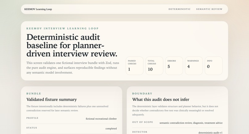 KEEMOV Interview Learning Loop – screenshot 5