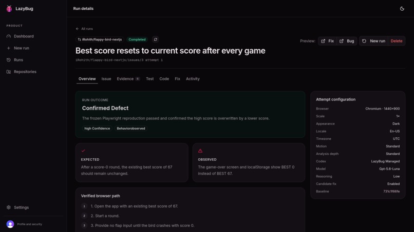 LazyBug — AI Bug Investigator – screenshot 5
