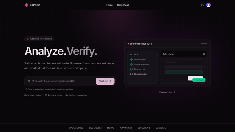LazyBug — AI Bug Investigator – screenshot 1