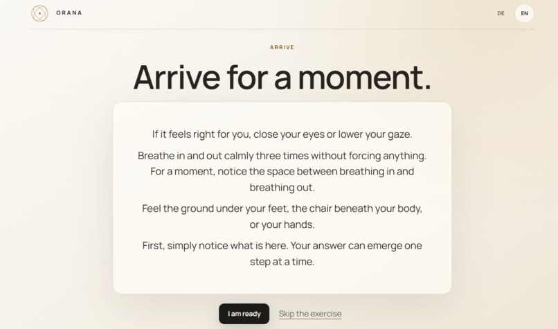ORANA - the space between – screenshot 2