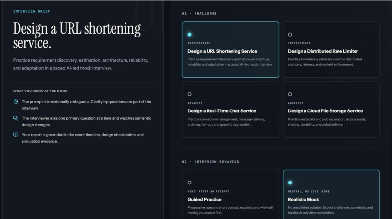 System Design Interview Lab – screenshot 1