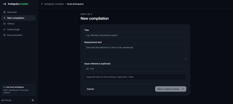 Ambiguity Compiler – screenshot 1