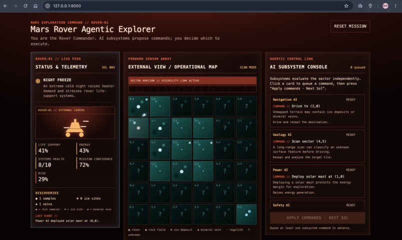 The Mars Rover Agentic Explorer  – screenshot 2