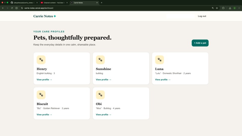 Carrie Notes – screenshot 1