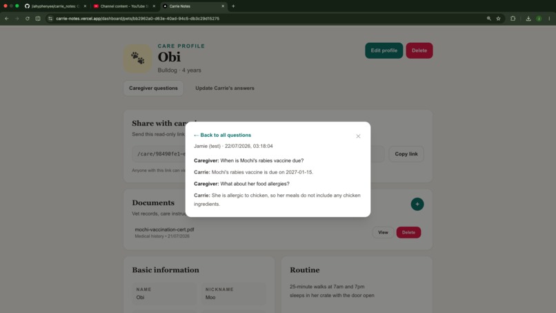 Carrie Notes – screenshot 2