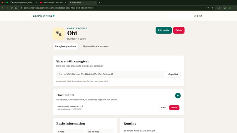 Carrie Notes – screenshot 3