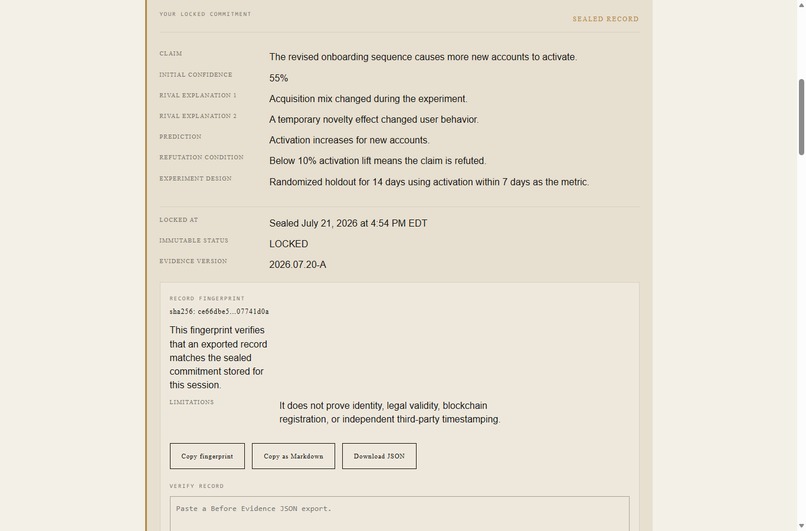 Before Evidence – screenshot 1