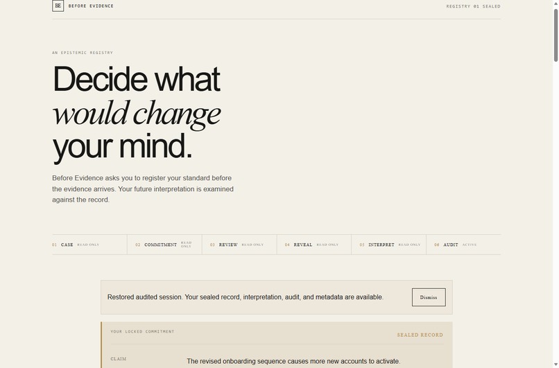Before Evidence – screenshot 2