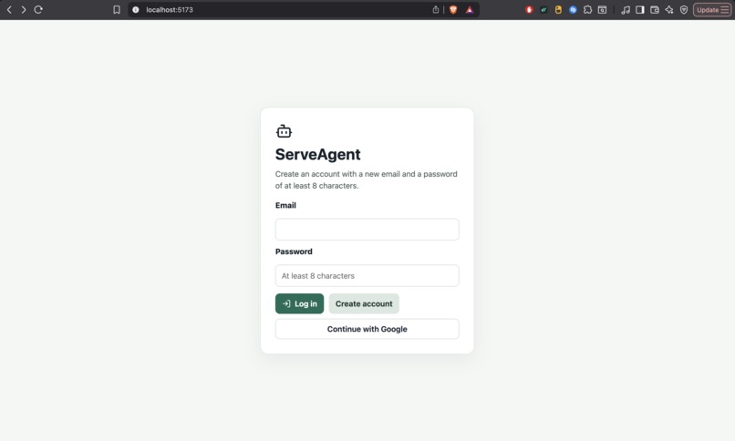 Serve Agent – screenshot 1