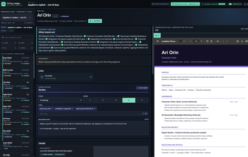 Hiring Ledger – screenshot 2