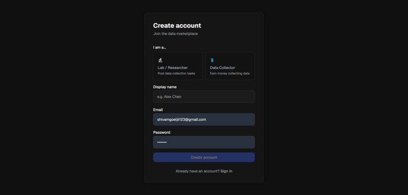 DataHarvest – screenshot 2
