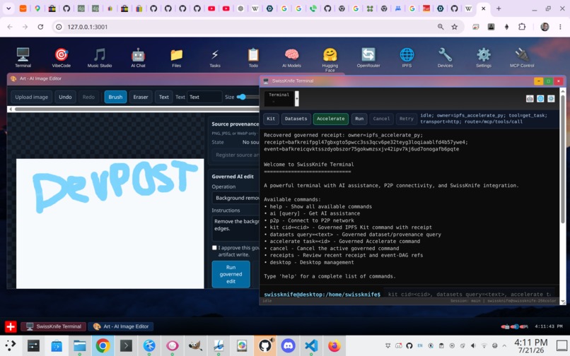 Neurosymbolic AI Operating System + MCP++ protocol – screenshot 1