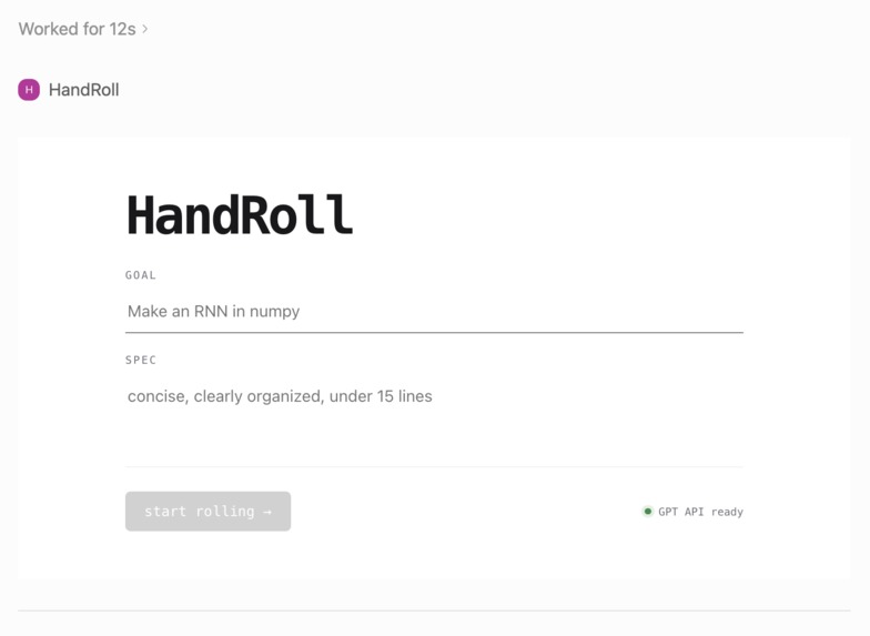 HandRoll – screenshot 1