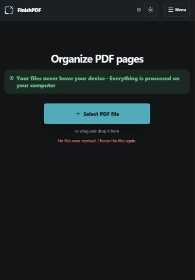FinishPDF – screenshot 1