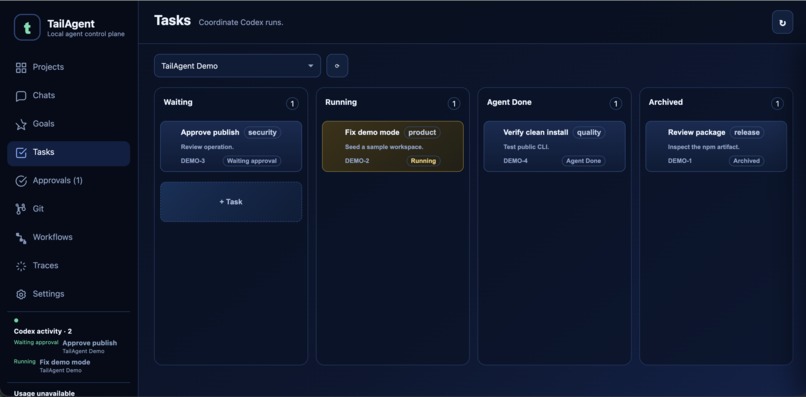 tailagent-local – screenshot 3