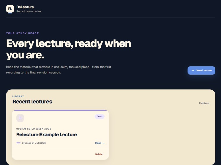 ReLecture – screenshot 2
