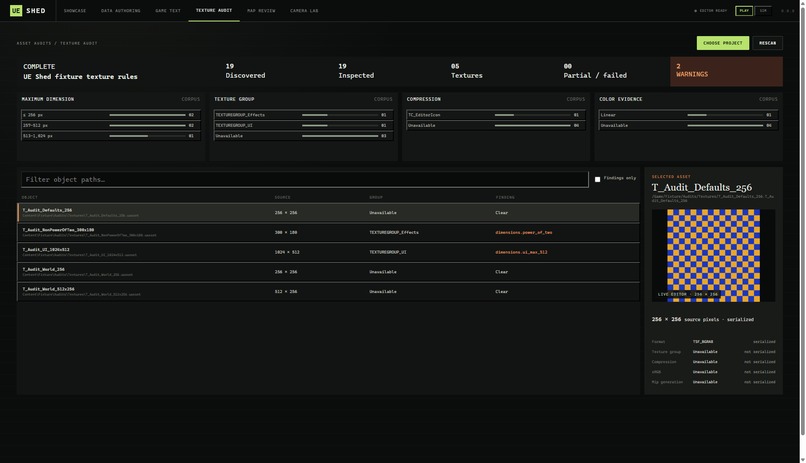 ue-shed – screenshot 3