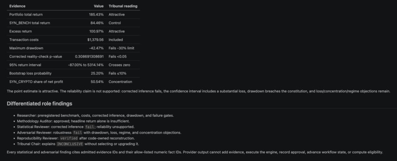QuantForge: A Research Tribunal for Quantitative Claims – screenshot 3