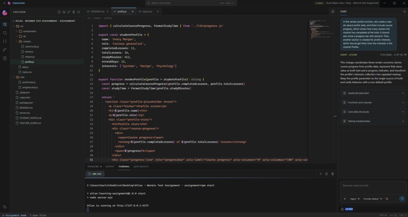 Wormie IDE – screenshot 1