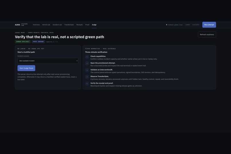 AURA Systems Lab – screenshot 1