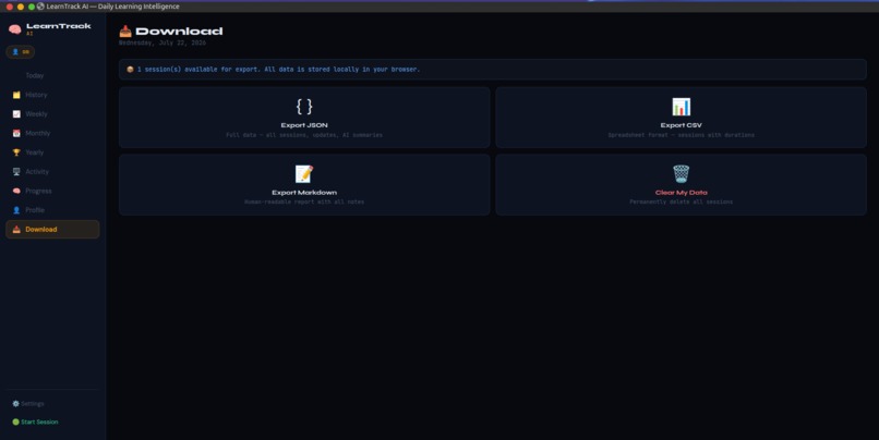 LearnTrack AI – screenshot 1